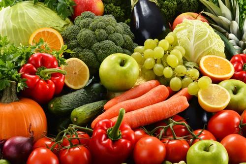 Fruits and vegetables with a higher water content