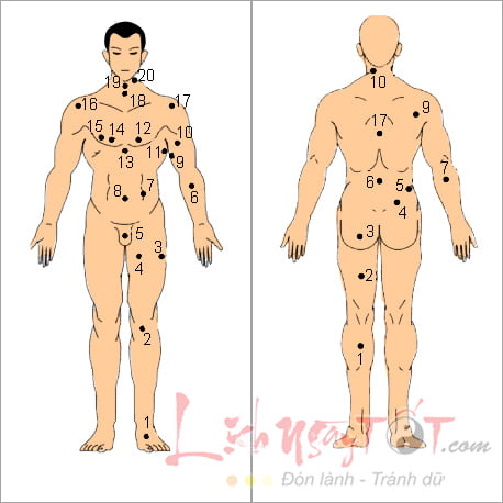Not ruoi tren co the dan ong, not ruoi toan than Nốt ruồi trên cơ thể đàn ông, xem nốt ruồi toàn thân