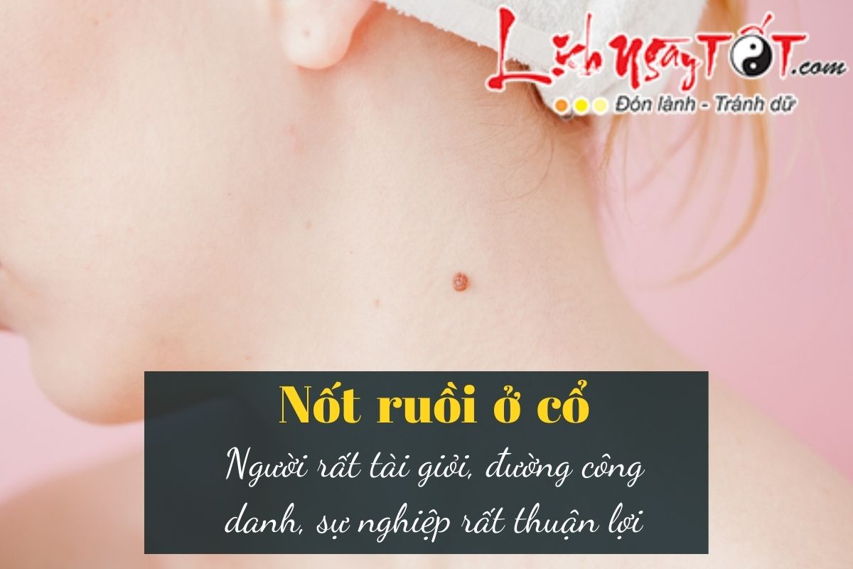 Nốt ruồi đào hoa ở cổ