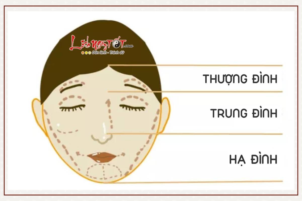 Tam đình trên khuôn mặt