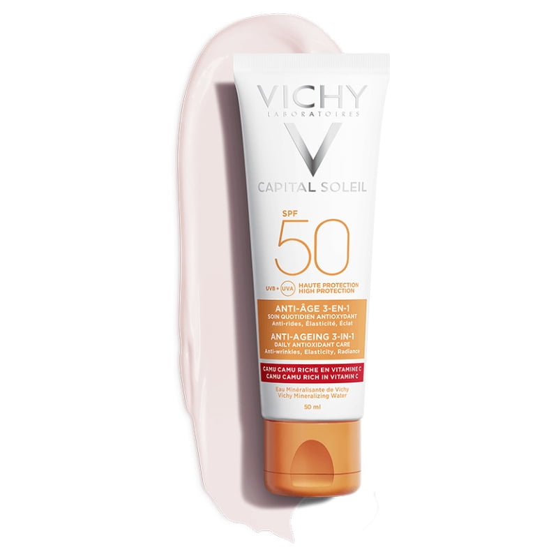 Kem chống nắng Vichy Capital Soleil SPF 50 Anti-Ageing 3-in-1