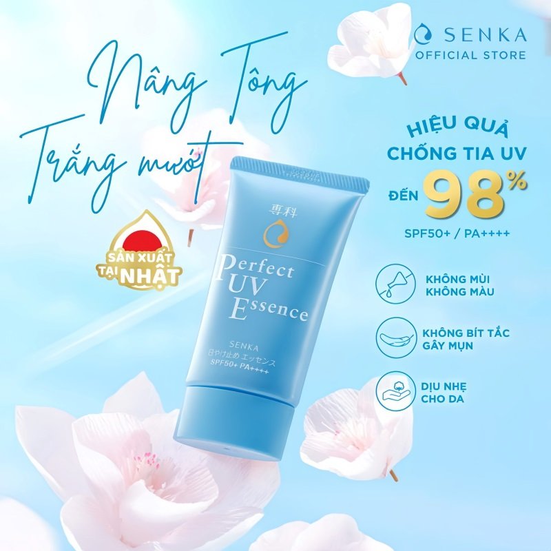 Kem chống nắng Senka Perfect UV Essence SPF 50+ PA++++