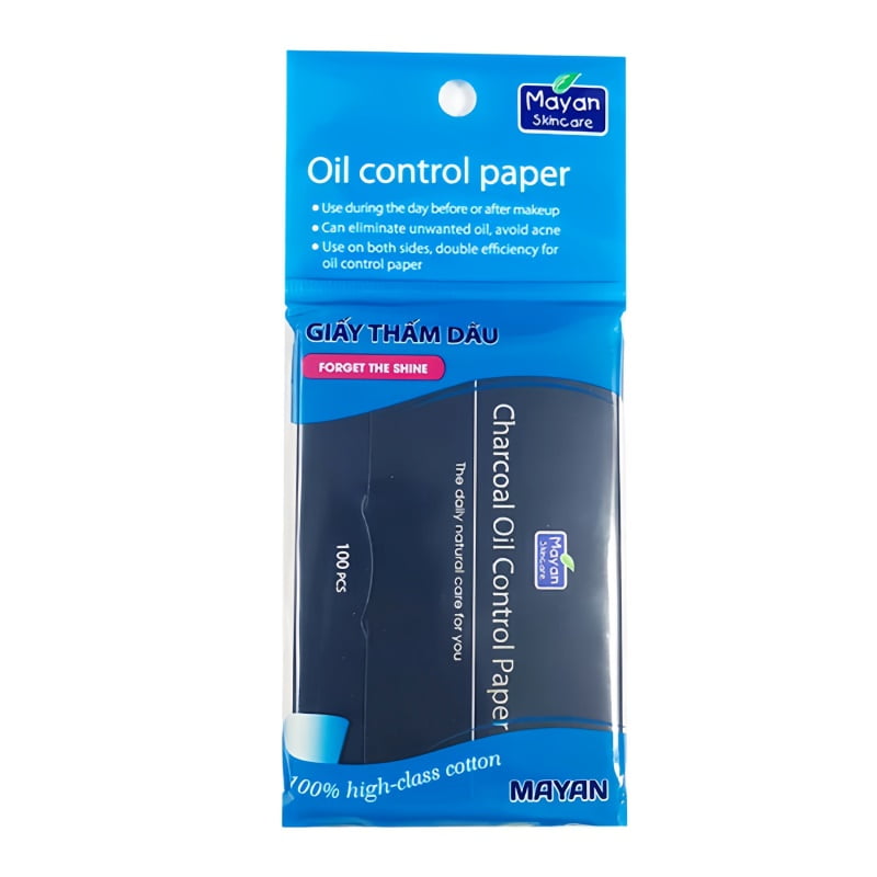 Sản phẩm Mayan than hoạt tính Charcoal Oil Control Paper