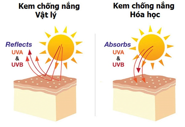 Phân biệt kem chống nắng vật lý và hóa học