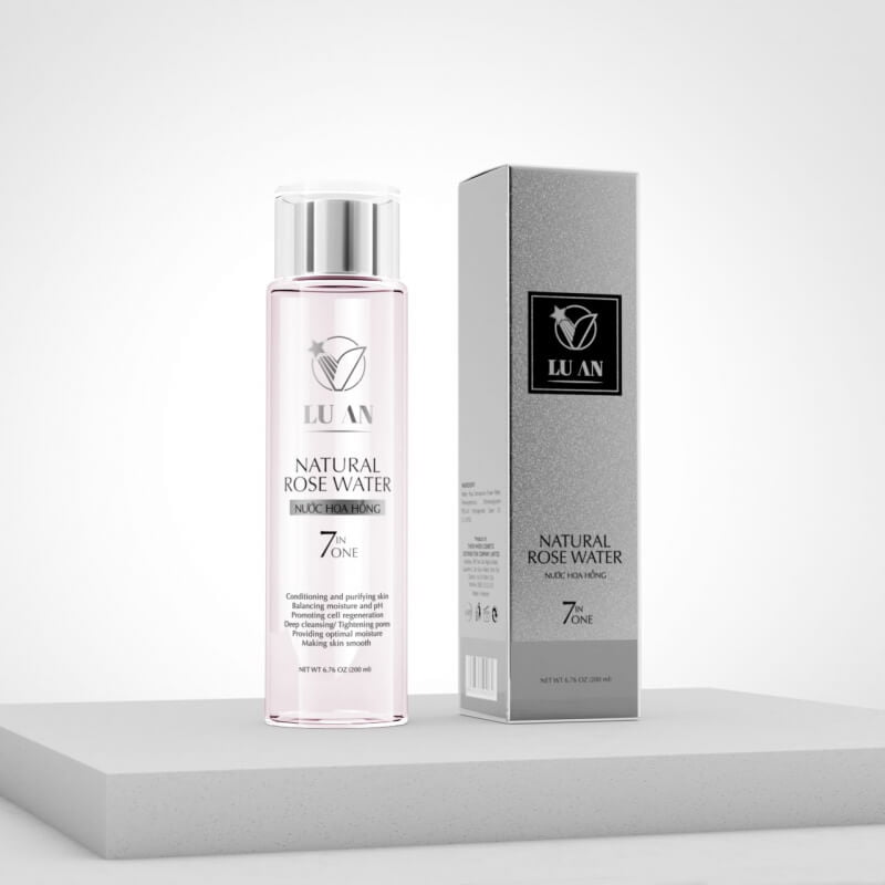 Nước hoa hồng cho da khô V LU AN Natural Rose Water 7IN1 với tinh chất hoa hồng cao cấp Damascena