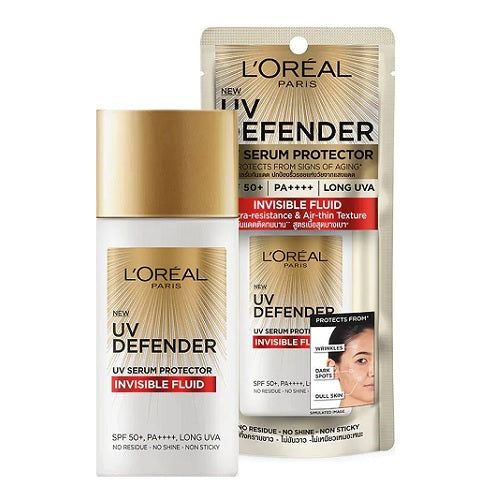 L’oreal UV Defender Serum SPF50 Invisible Fluid Reduce Wrinkle Brighten Skin 50ml