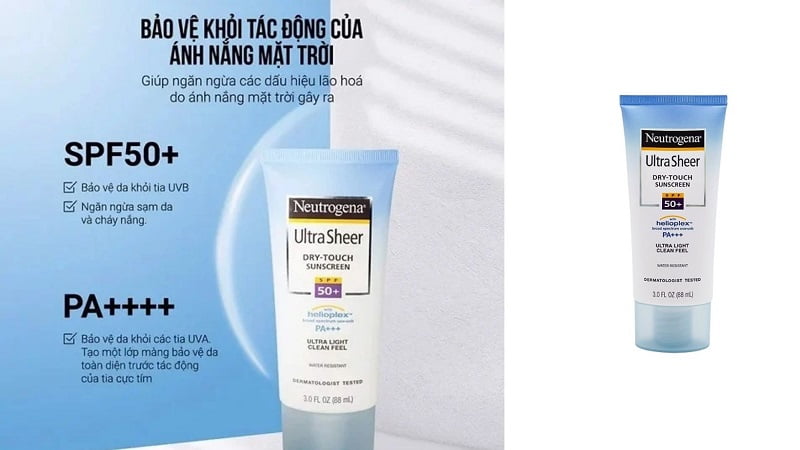 Các dòng kem chống nắng hóa học nổi bật