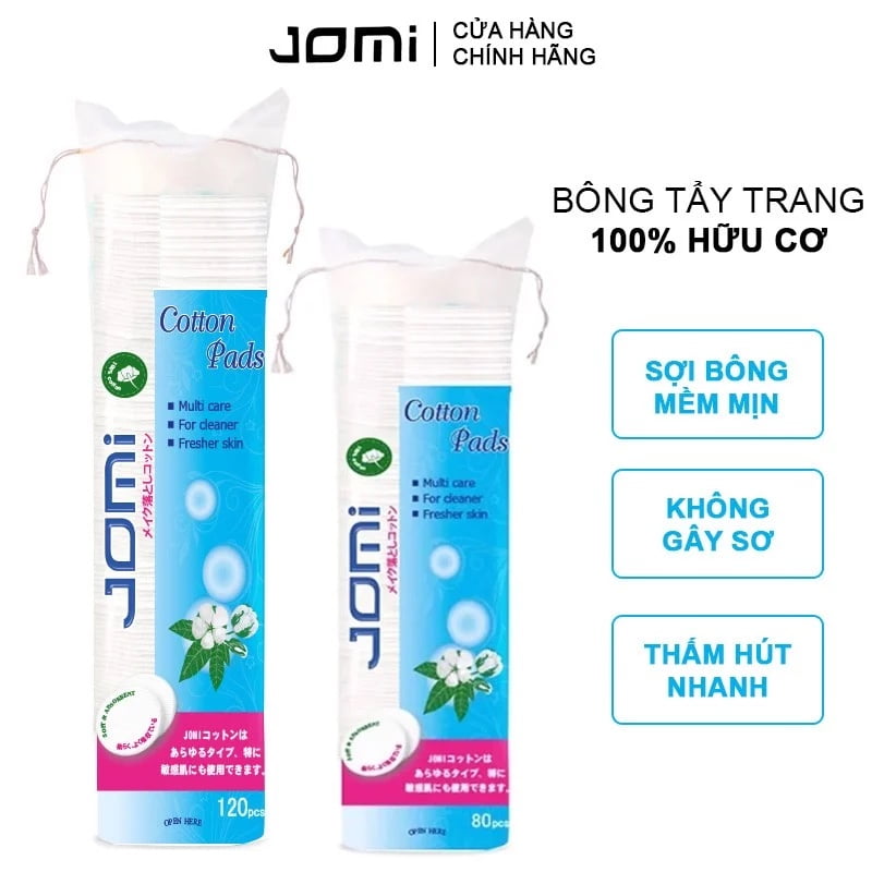 Bông tẩy trang tốt cho da mụn Jomi
