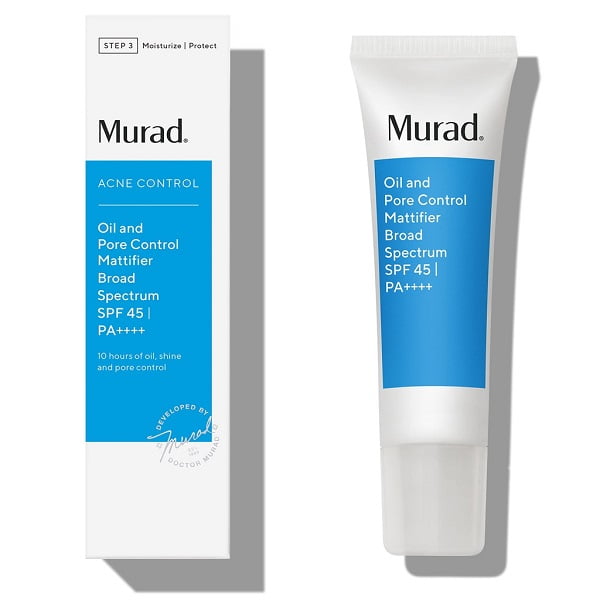 Kem chống nắng Murad Oil And Pore Control Mattifier Broad Spectrum SPF 45 kiểm soát dầu nhờn lên đến 10 giờ